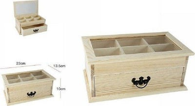 Scatola Portagioie In Legno Con Bacheca 6 Posti Vetrina E Cassetto Decoupage Casa e cucina/Organizzazione interni/Cofanetti e scatole portagioie/Cofanetti Trade Shop italia - Napoli, Commerciovirtuoso.it