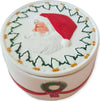 Scatola Rotonda In Ceramica Bianca Babbo Natale Con Ghirlande E Fiocchi Rossi Diametro 10 Cm Altezza 5,50 Cm Casa e cucina/Decorazioni per interni/Addobbi e decorazioni per ricorrenze/Decorazioni natalizie/Oggettistica Ideart - Valdilana, Commerciovirtuoso.it