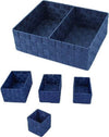 Scatole-In-Tessuto-Componibili-Organizer-Bagno-Armadi-Cassetti-Scaffali-79082blu