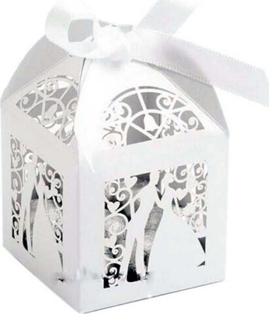100 SCATOLE REGALO PORTACONFETTI PORTA CONFETTI DOLCI BIANCO MATRIMONIO WEDDING Casa e cucina/Organizzazione interni/Cofanetti e scatole portagioie/Borsette Trade Shop italia - Napoli, Commerciovirtuoso.it