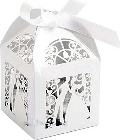 100 SCATOLE REGALO PORTACONFETTI PORTA CONFETTI DOLCI BIANCO MATRIMONIO WEDDING Casa e cucina/Organizzazione interni/Cofanetti e scatole portagioie/Borsette Trade Shop italia - Napoli, Commerciovirtuoso.it