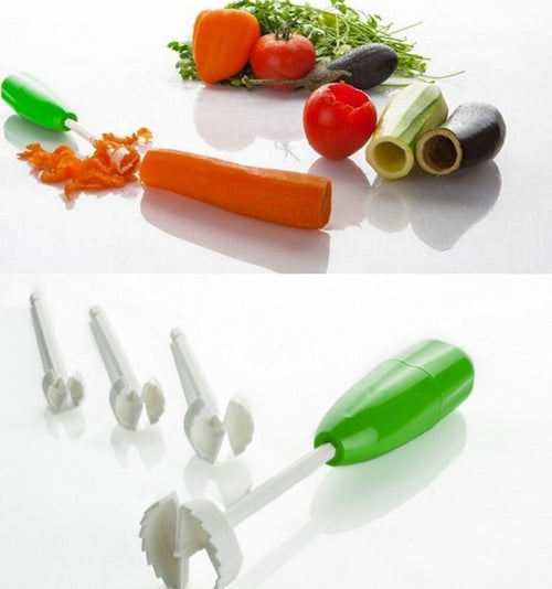 SCAVINO PER ORTAGGI STRUMENTO PER SVUOTARE DECORAZIONI CUCINA CON 4 ACCESSORI Casa e cucina/Utensili da cucina/Sbucciatori e tagliafrutta/Snocciolatori Trade Shop italia - Napoli, Commerciovirtuoso.it