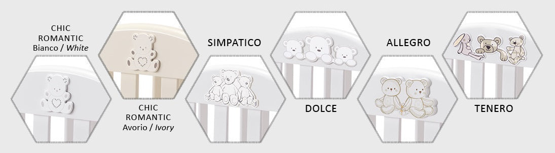 Decoro per Lettino Italbaby Chic Romantic Avorio