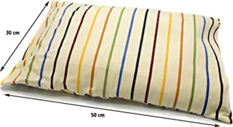 SCEN-Cuscino-per-Lettino-o-per-Viaggio,-cm.50x30-in-pula-di-Farro-bio,-Senza-Cerniere-e-Parti-Metalliche,-Made-in-Italy,-qualità-Sartoriale-Toscana