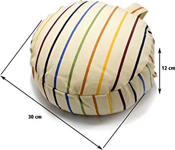 SCEN-Cuscino-yoga-rotondo-diametro-30-x-h-12-cm.-in-pula-di-Farro-bio,-Senza-Cerniere-e-Parti-Metalliche,-Made-in-Italy,-qualità-Sartoriale-Toscana