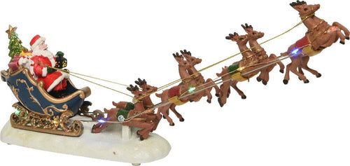 Scena a Led di Babbo Natale sulla slitta con renne, decorazione da 33,5 cm Casa e cucina/Decorazioni per interni/Addobbi e decorazioni per ricorrenze/Decorazioni natalizie/Oggettistica MagiediNatale.it - Altamura, Commerciovirtuoso.it