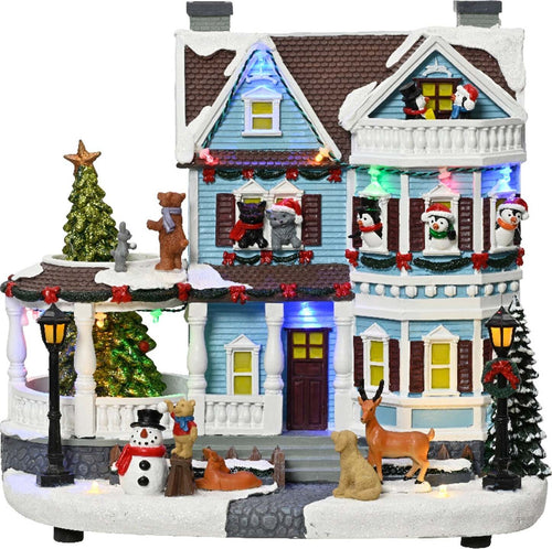 Scena animata a Led con animali  e albero di natale con luci e movimenti 26,5 cm Casa e cucina/Decorazioni per interni/Addobbi e decorazioni per ricorrenze/Decorazioni natalizie/Oggettistica MagiediNatale.it - Altamura, Commerciovirtuoso.it