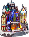 Scena animata a Led con case e albero di natale con luci e movimenti 31 cm Casa e cucina/Decorazioni per interni/Addobbi e decorazioni per ricorrenze/Decorazioni natalizie/Oggettistica MagiediNatale.it - Altamura, Commerciovirtuoso.it