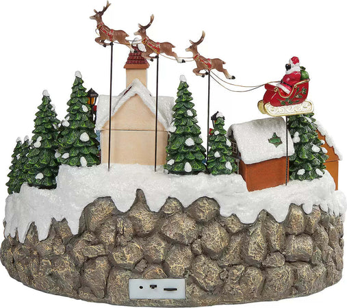 Scena animata a Led con negozi e babbo natale con renne con luci 40 cm Casa e cucina/Decorazioni per interni/Addobbi e decorazioni per ricorrenze/Decorazioni natalizie/Oggettistica MagiediNatale.it - Altamura, Commerciovirtuoso.it