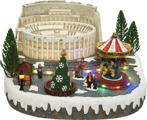Scena animata a Led di Natale vicino al Colosseo, decorazione da 31 cm Casa e cucina/Decorazioni per interni/Addobbi e decorazioni per ricorrenze/Decorazioni natalizie/Oggettistica MagiediNatale.it - Altamura, Commerciovirtuoso.it