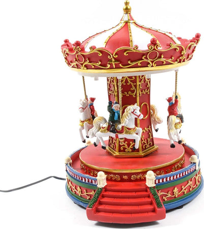 Scena animata a Led Giostra carosello con musica, luci e movimento 21 cm Casa e cucina/Decorazioni per interni/Addobbi e decorazioni per ricorrenze/Decorazioni natalizie/Oggettistica MagiediNatale.it - Altamura, Commerciovirtuoso.it