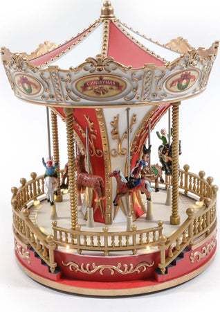 Scena animata a Led Giostra carosello con musica, luci e movimento 28 cm Casa e cucina/Decorazioni per interni/Addobbi e decorazioni per ricorrenze/Decorazioni natalizie/Oggettistica MagiediNatale.it - Altamura, Commerciovirtuoso.it