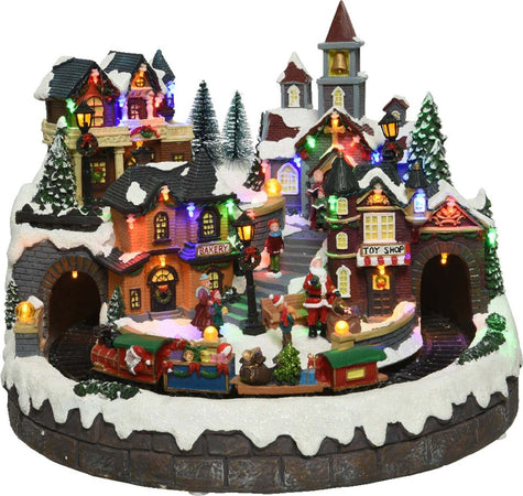 Scena animata a Led Paesaggio Natalizio con cascata e funivia  con luci 28.5 cm Casa e cucina/Decorazioni per interni/Addobbi e decorazioni per ricorrenze/Decorazioni natalizie/Oggettistica MagiediNatale.it - Altamura, Commerciovirtuoso.it