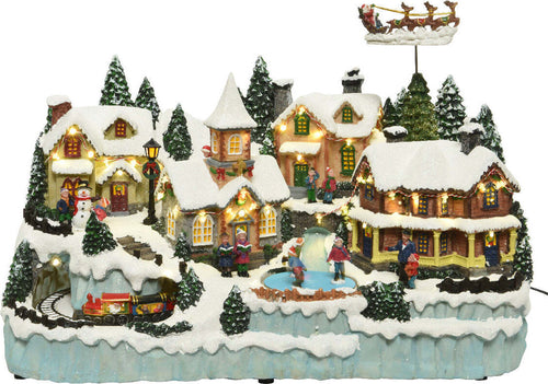 Scena animata a Led Villaggio innevato con Babbo Natale e Trenino, decorazione da 53 cm Casa e cucina/Decorazioni per interni/Addobbi e decorazioni per ricorrenze/Decorazioni natalizie/Oggettistica MagiediNatale.it - Altamura, Commerciovirtuoso.it