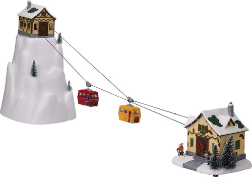 Scena animata Cabinovia, con LED e suoni, decorazione per villaggio di Natale Casa e cucina/Decorazioni per interni/Addobbi e decorazioni per ricorrenze/Decorazioni natalizie/Oggettistica MagiediNatale.it - Altamura, Commerciovirtuoso.it
