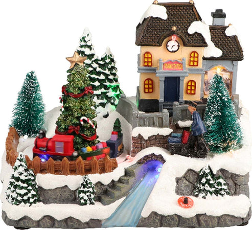 Scena animata con luci, suoni e personaggi per villaggio di Natale h 21 cm Casa e cucina/Decorazioni per interni/Addobbi e decorazioni per ricorrenze/Decorazioni natalizie/Oggettistica MagiediNatale.it - Altamura, Commerciovirtuoso.it