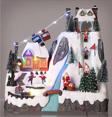 Scena animata con paesaggio di montagna per villaggio di Natale con personaggi h 28 cm Casa e cucina/Decorazioni per interni/Addobbi e decorazioni per ricorrenze/Decorazioni natalizie/Oggettistica MagiediNatale.it - Altamura, Commerciovirtuoso.it