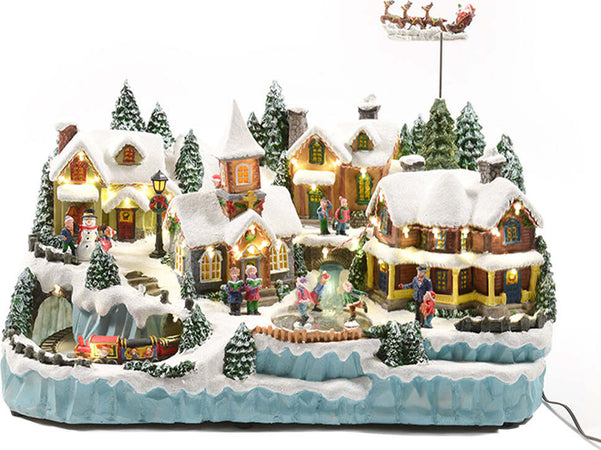 Scena animata decorazione per villaggio di Babbo Natale con luci, animazioni e suoni Casa e cucina/Decorazioni per interni/Addobbi e decorazioni per ricorrenze/Decorazioni natalizie/Oggettistica MagiediNatale.it - Altamura, Commerciovirtuoso.it