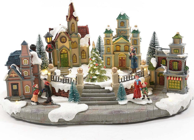 Scena animata decorazione per villaggio di Babbo Natale con luci, animazioni e suoni Casa e cucina/Decorazioni per interni/Addobbi e decorazioni per ricorrenze/Decorazioni natalizie/Oggettistica MagiediNatale.it - Altamura, Commerciovirtuoso.it