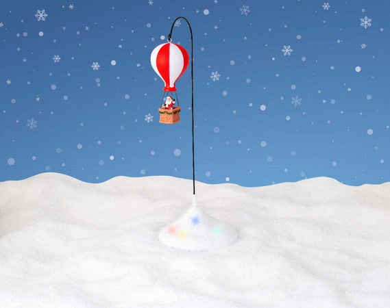 Scena animata Mongolfiera, accessorio per villaggio di Natale in plastica Casa e cucina/Decorazioni per interni/Addobbi e decorazioni per ricorrenze/Decorazioni natalizie/Oggettistica MagiediNatale.it - Altamura, Commerciovirtuoso.it
