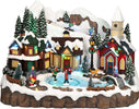 Scena animata per villaggio di Natale con pista da pattinaggio e personaggi h 24,5 cm Casa e cucina/Decorazioni per interni/Addobbi e decorazioni per ricorrenze/Decorazioni natalizie/Oggettistica MagiediNatale.it - Altamura, Commerciovirtuoso.it