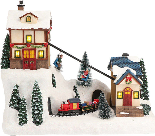 Scena animata per villaggio di Natale con treno e funivia h 27 cm Casa e cucina/Decorazioni per interni/Addobbi e decorazioni per ricorrenze/Decorazioni natalizie/Oggettistica MagiediNatale.it - Altamura, Commerciovirtuoso.it