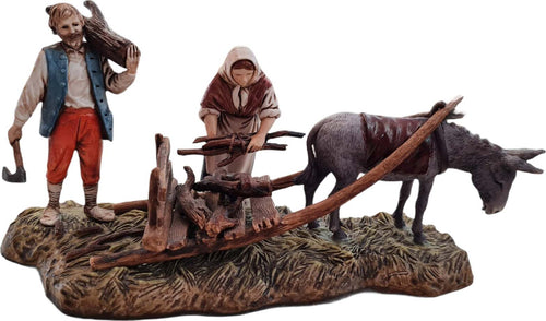 Scena Boscaiolo con carro trainato da un asino in resina personaggio per presepe h 11 cm Casa e cucina/Decorazioni per interni/Addobbi e decorazioni per ricorrenze/Decorazioni natalizie/Presepi/Statuine e fondali per il presepe MagiediNatale.it - Altamura, Commerciovirtuoso.it