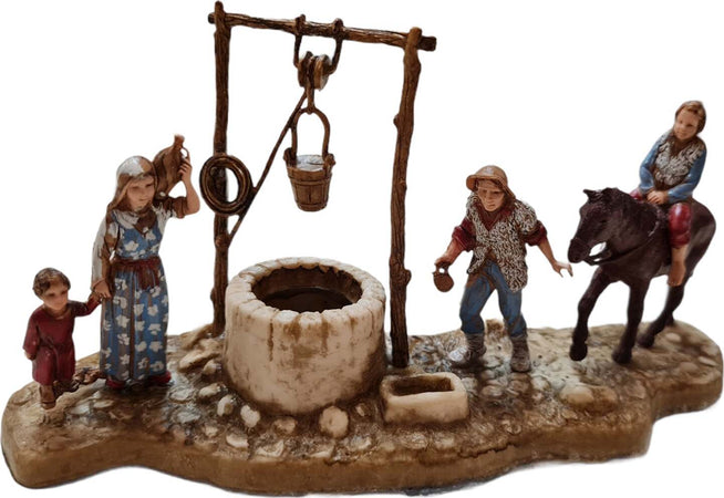 Scena di viandanti con pozzo in resina personaggio per presepe h 10 cm Casa e cucina/Decorazioni per interni/Addobbi e decorazioni per ricorrenze/Decorazioni natalizie/Presepi/Statuine e fondali per il presepe MagiediNatale.it - Altamura, Commerciovirtuoso.it
