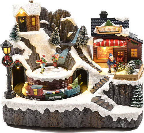 Scena natalizia con Babbo Natale decorazione per villaggio con luci, animazioni e suoni Casa e cucina/Decorazioni per interni/Addobbi e decorazioni per ricorrenze/Decorazioni natalizie/Oggettistica MagiediNatale.it - Altamura, Commerciovirtuoso.it