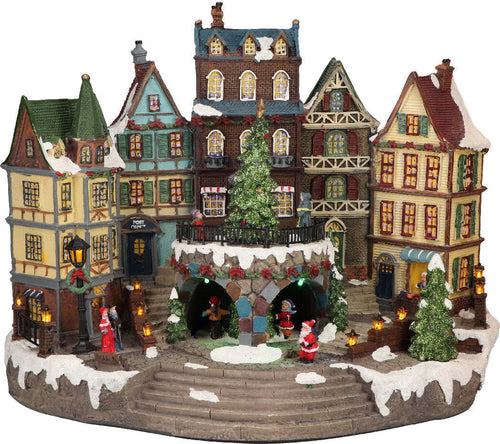 Scena natalizia con pista da pattinaggio e tunnel per villaggio di Babbo Natale h 32 cm Casa e cucina/Decorazioni per interni/Addobbi e decorazioni per ricorrenze/Decorazioni natalizie/Oggettistica MagiediNatale.it - Altamura, Commerciovirtuoso.it