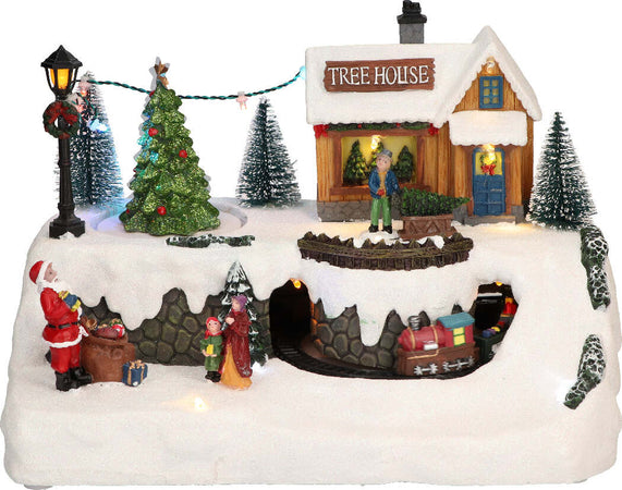 Scena natalizia con treno e tunnel per villaggio di Babbo Natale h 21 cm Casa e cucina/Decorazioni per interni/Addobbi e decorazioni per ricorrenze/Decorazioni natalizie/Oggettistica MagiediNatale.it - Altamura, Commerciovirtuoso.it