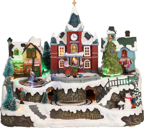 Scena natalizia con treno e tunnel per villaggio di Babbo Natale h 26 cm Casa e cucina/Decorazioni per interni/Addobbi e decorazioni per ricorrenze/Decorazioni natalizie/Oggettistica MagiediNatale.it - Altamura, Commerciovirtuoso.it