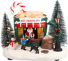 Scena Natalizia illuminata con chioschetto cioccolata calda e alberi di Natale con led decorazione per villaggio di Natale Casa e cucina/Decorazioni per interni/Addobbi e decorazioni per ricorrenze/Decorazioni natalizie/Oggettistica MagiediNatale.it - Altamura, Commerciovirtuoso.it