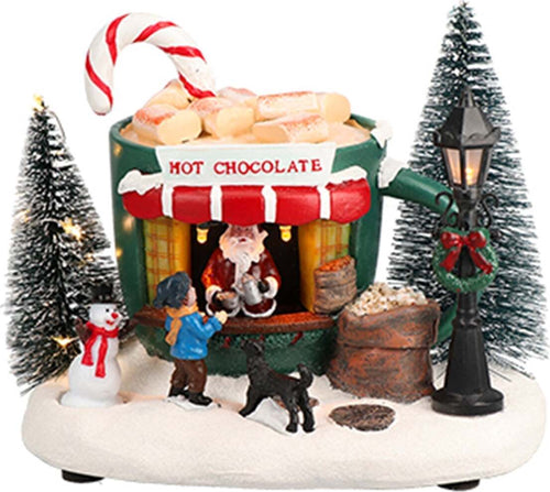 Scena Natalizia illuminata con chioschetto cioccolata calda e alberi di Natale con led decorazione per villaggio di Natale Casa e cucina/Decorazioni per interni/Addobbi e decorazioni per ricorrenze/Decorazioni natalizie/Oggettistica MagiediNatale.it - Altamura, Commerciovirtuoso.it