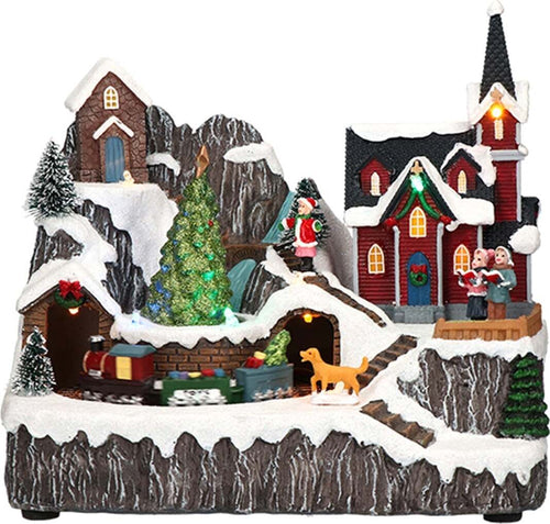 Scena Natalizia illuminata con led decorazione per villaggio di Natale Casa e cucina/Decorazioni per interni/Addobbi e decorazioni per ricorrenze/Decorazioni natalizie/Oggettistica MagiediNatale.it - Altamura, Commerciovirtuoso.it