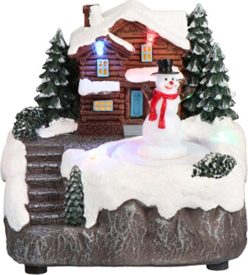 Scena natalizia illuminata con pupazzo di neve con led multicolor decorazione per villaggio di Natale Casa e cucina/Decorazioni per interni/Addobbi e decorazioni per ricorrenze/Decorazioni natalizie/Oggettistica MagiediNatale.it - Altamura, Commerciovirtuoso.it