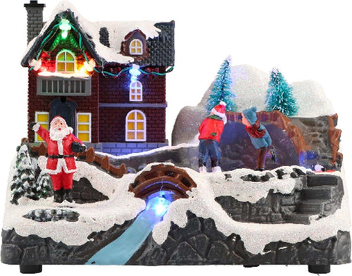 Scena natalizia illuminato con babbo Natale e bambini con led multicolor decorazione per villaggio di Natale Casa e cucina/Decorazioni per interni/Addobbi e decorazioni per ricorrenze/Decorazioni natalizie/Oggettistica MagiediNatale.it - Altamura, Commerciovirtuoso.it