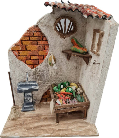 Scenario fruttivendolo mestiere per presepe in legno e sughero decorazione di Natale Casa e cucina/Decorazioni per interni/Addobbi e decorazioni per ricorrenze/Decorazioni natalizie/Presepi/Statuine e fondali per il presepe MagiediNatale.it - Altamura, Commerciovirtuoso.it