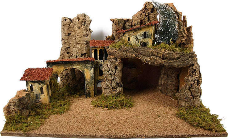 Scenario per villaggio di Natale con casolare e albero decorazione da interno Casa e cucina/Decorazioni per interni/Addobbi e decorazioni per ricorrenze/Decorazioni natalizie/Oggettistica MagiediNatale.it - Altamura, Commerciovirtuoso.it