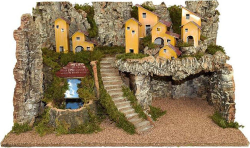 Scenario vuoto con grotta e cascata per presepe in legno h 35 cm decorazione natalizia Casa e cucina/Decorazioni per interni/Addobbi e decorazioni per ricorrenze/Decorazioni natalizie/Presepi/Statuine e fondali per il presepe MagiediNatale.it - Altamura, Commerciovirtuoso.it