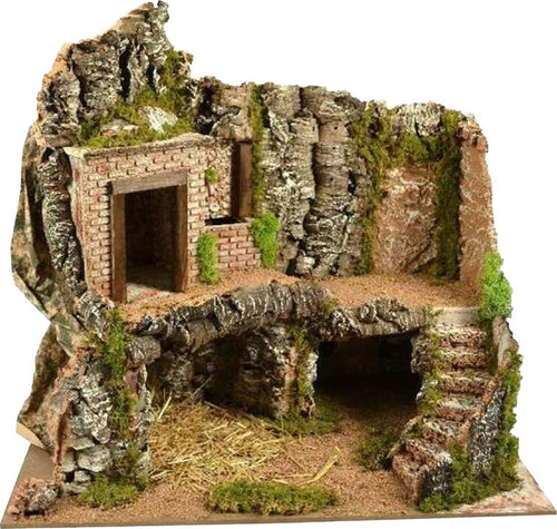 Scenario vuoto per presepe paesaggio con grotta e luci in legno e sughero 57 cm Casa e cucina/Decorazioni per interni/Addobbi e decorazioni per ricorrenze/Decorazioni natalizie/Presepi/Statuine e fondali per il presepe MagiediNatale.it - Altamura, Commerciovirtuoso.it