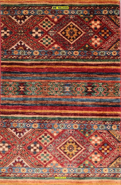Scendiletto-Khorgin-Shabargan-Moderno-Extra-Fine-117x78---Multicolore-Brillante