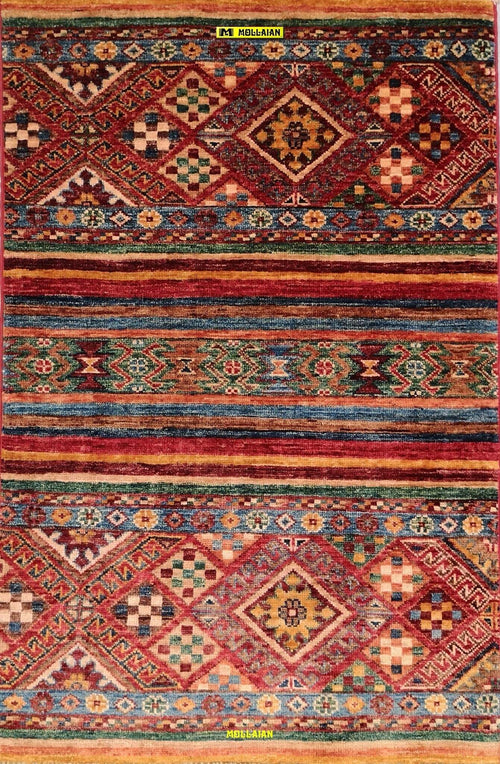 Scendiletto-Khorgin-Shabargan-Moderno-Extra-Fine-117x78---Multicolore-Brillante