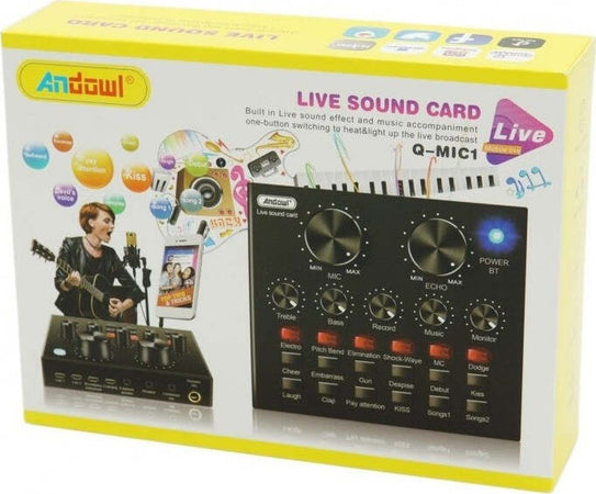 Scheda Audio Suono Esterna Bluetooth Usb Per Streaming Live Su Cellulare Q-mic1 Elettronica/Informatica/Componenti e pezzi di ricambio/Componenti esterni/Schede audio esterne Trade Shop italia - Napoli, Commerciovirtuoso.it