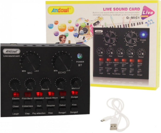 Scheda Audio Suono Esterna Bluetooth Usb Per Streaming Live Su Cellulare Q-mic1 Elettronica/Informatica/Componenti e pezzi di ricambio/Componenti esterni/Schede audio esterne Trade Shop italia - Napoli, Commerciovirtuoso.it