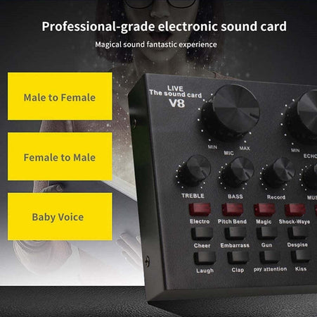 Scheda Audio V8 Cambia Voce Conversione Effetti Sonori Mixer Registrazione Usb Sport e Tempo Libero > Strumenti Musicali Trade Shop italia - Napoli, Commerciovirtuoso.it