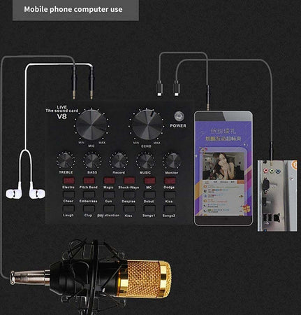 Scheda Audio V8 Cambia Voce Conversione Effetti Sonori Mixer Registrazione Usb Sport e Tempo Libero > Strumenti Musicali Trade Shop italia - Napoli, Commerciovirtuoso.it