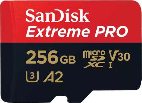 Scheda-di-memoria-Sandisk-SDSQXCD-256G-GN6MA-EXTREME-PRO-Nero-e-Rosso