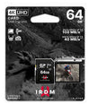 Scheda Di Memoria Sd Card 64 Gb Per Videocamere Classe Uhs-i 3 V30 Ir-s3a0-64gb