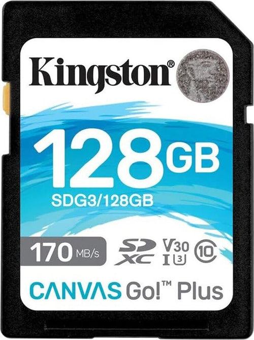 Scheda di memoria SDXC Canvas Go Plus da 128 GB, 170 MB/s in lettura UHS-I, C10, U3, V30 (SDG3/128 GBET)
